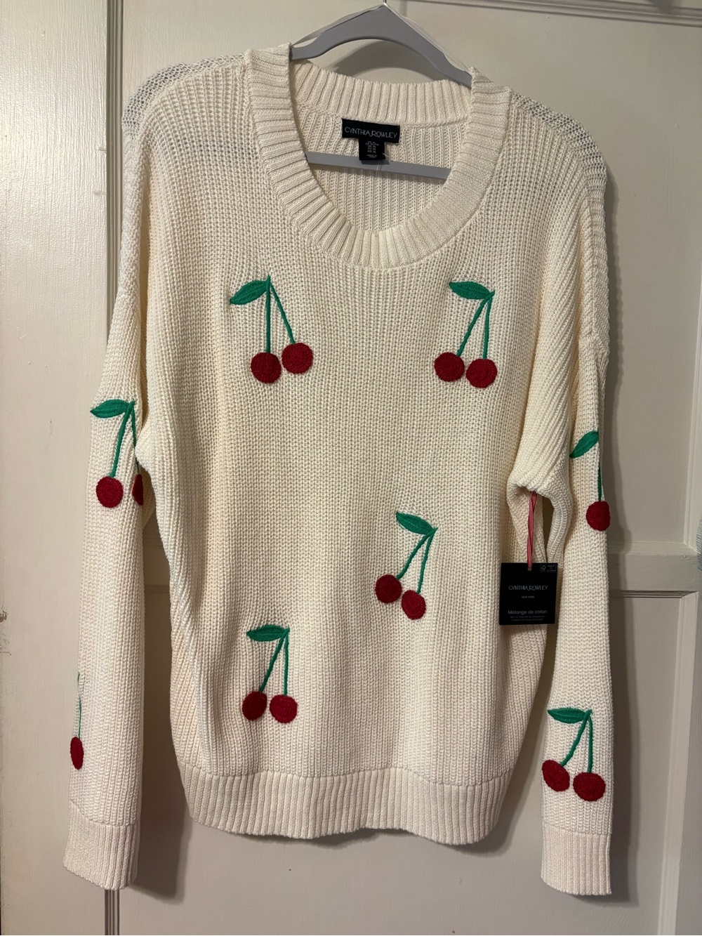 Cynthia Rowley cherry 🍒 sweater